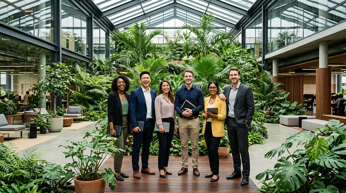 Diverse tech leaders team